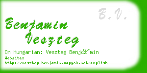 benjamin veszteg business card